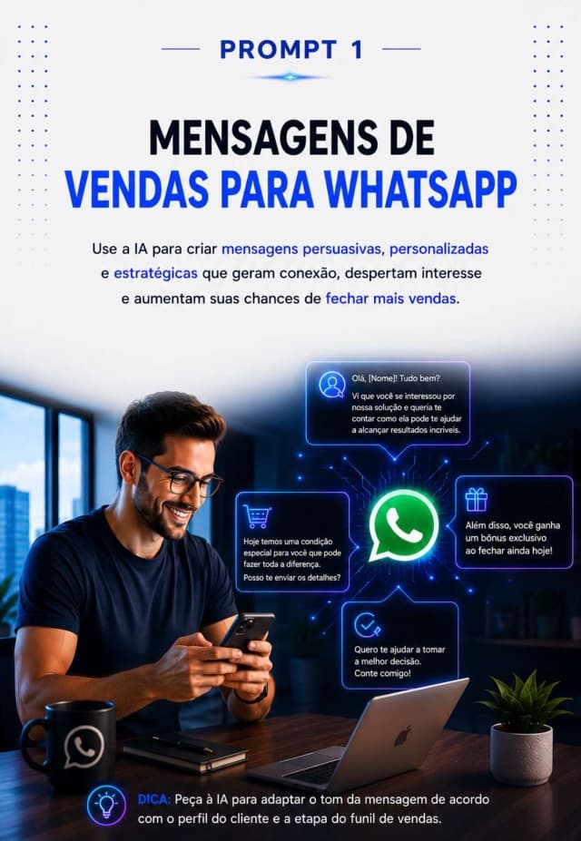 Bônus, Prompt 1: Mensagens de vendas para WhatsApp