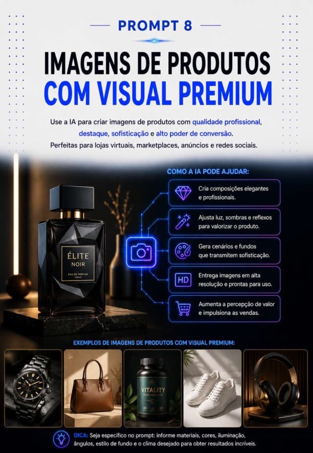 Bônus, Prompt 8: Imagens de produtos com visual premium